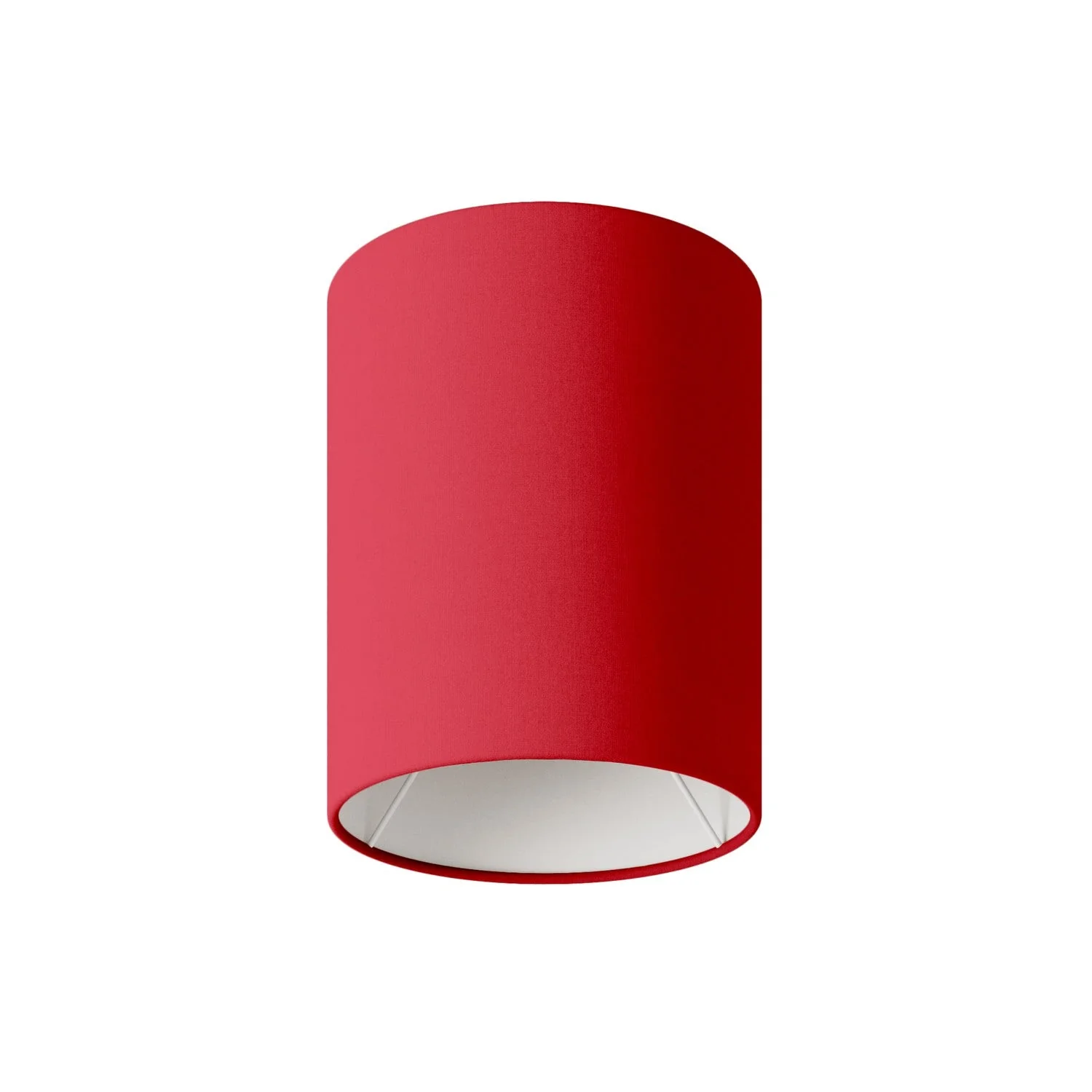 Zylinder-Lampenschirm S aus Stoff mit E27-Fassung – Made in Italy – Teletta Rot