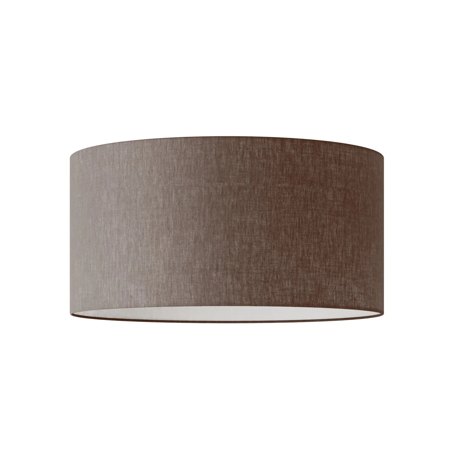 Zylindrischer XL-Lampenschirm aus Stoff mit E27-Fassung – Made in Italy – Camelot Braun