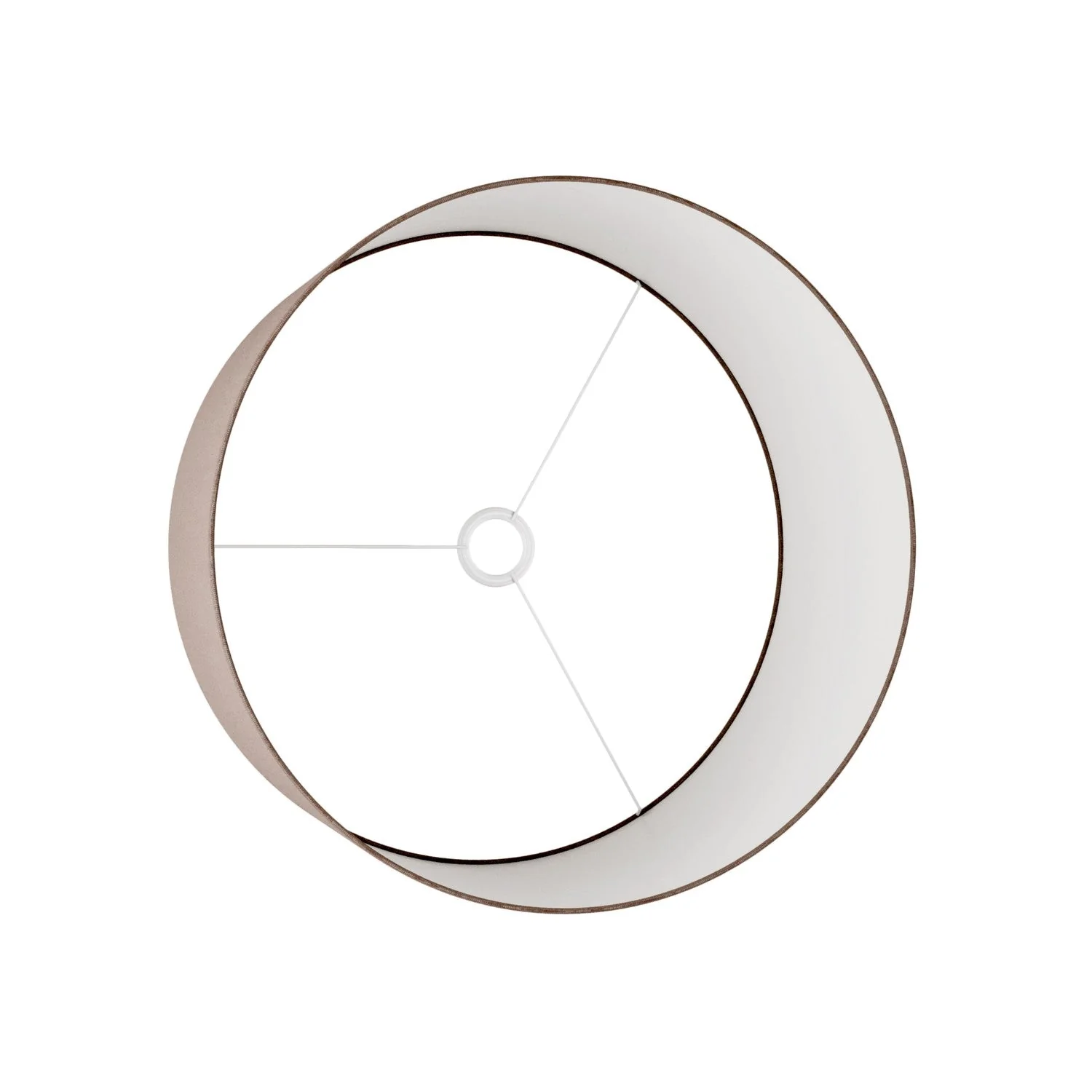 Zylindrischer XL-Lampenschirm aus Stoff mit E27-Fassung – Made in Italy – Camelot Braun - Image 3