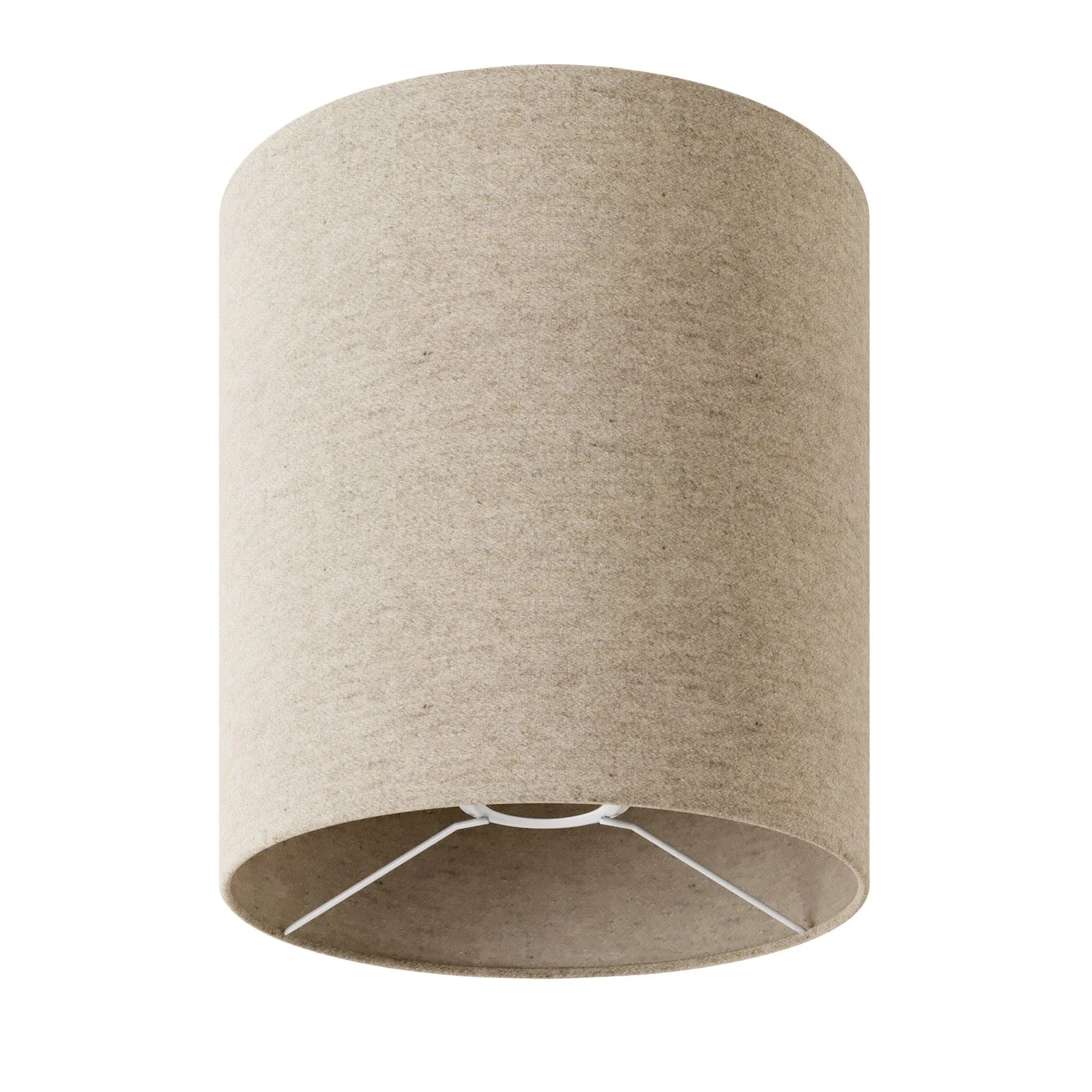 Zylinderschirm M aus Stoff mit E27-Fassung – Made in Italy – Wolle Beige
