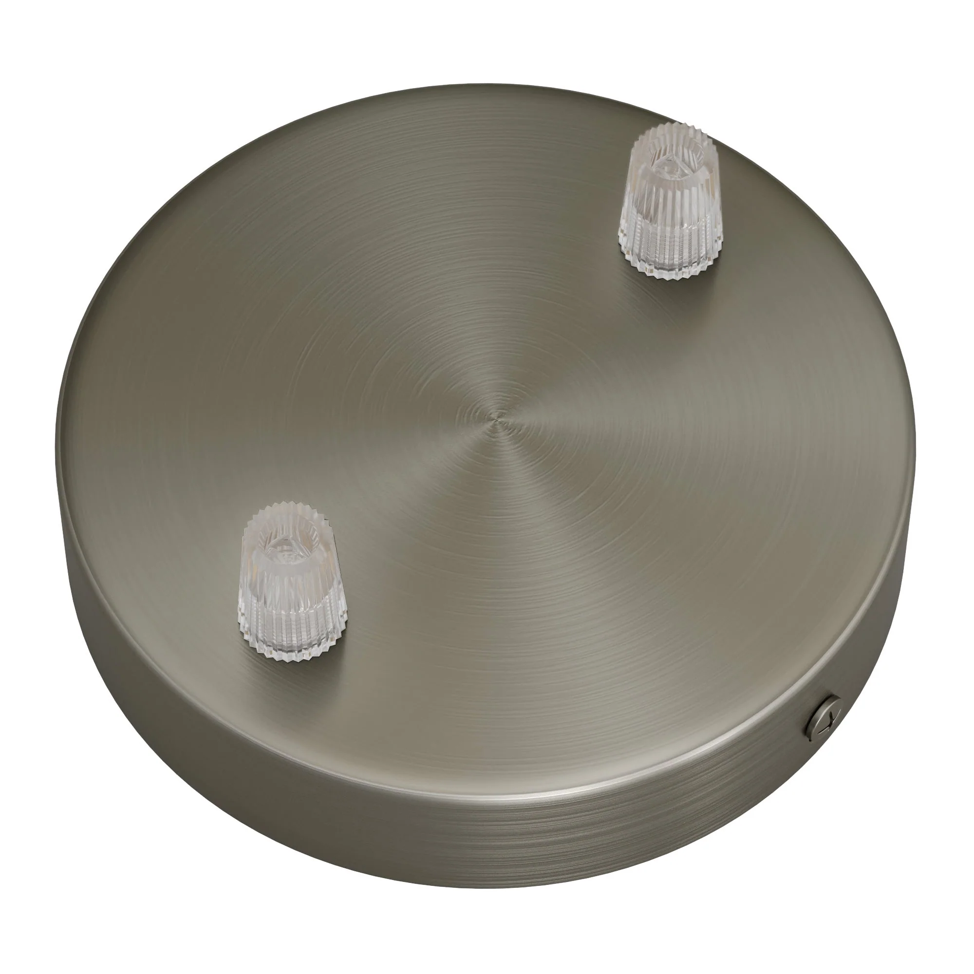 Kit zylindrischer Lampenbaldachin aus Metall mit 2 Öffnungen - Satin-Titan - Image 2