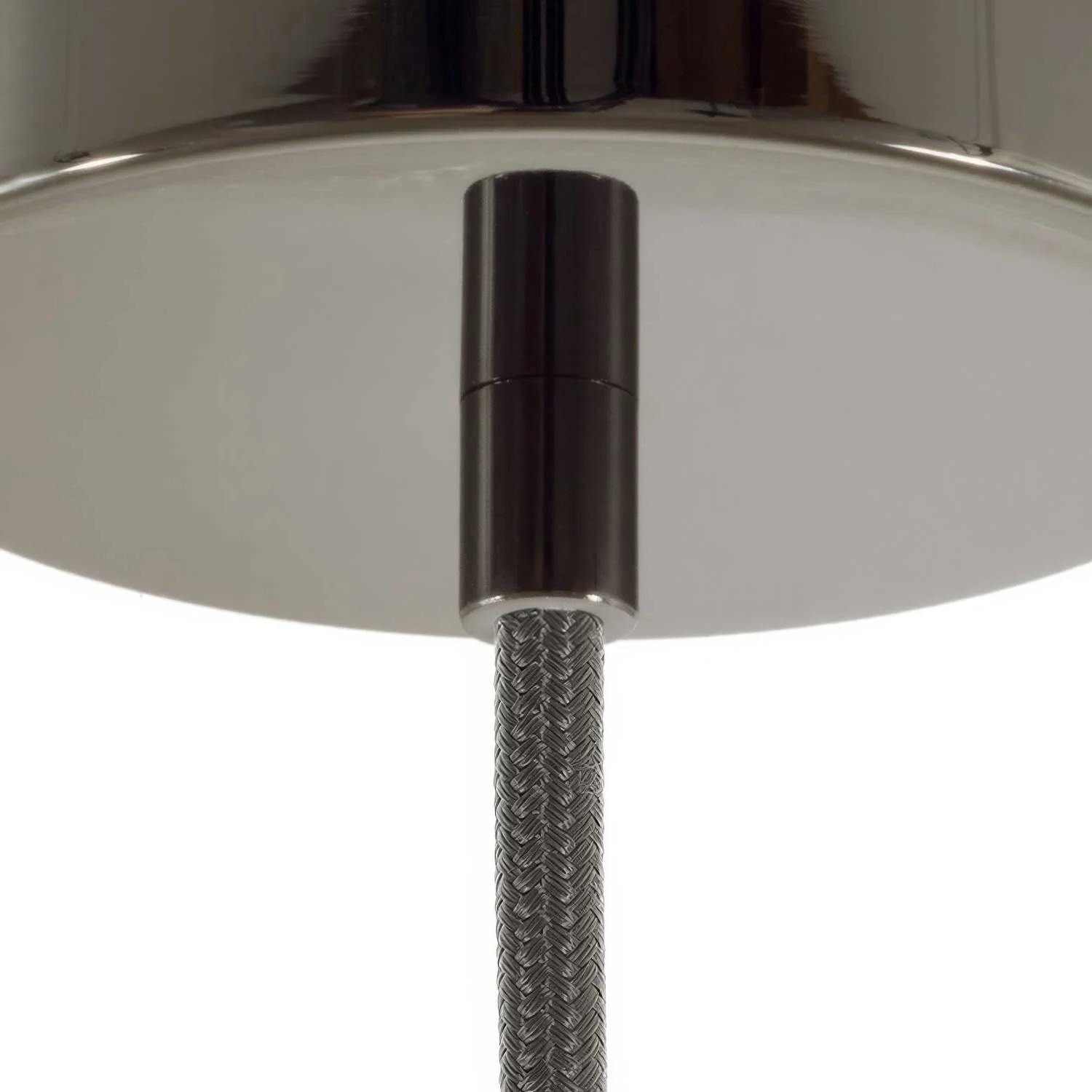 Zylindrischer Kabelhalter aus Metall komplett mit Stange, Mutter und Unterlegscheibe – Perlenschwarz - Image 3