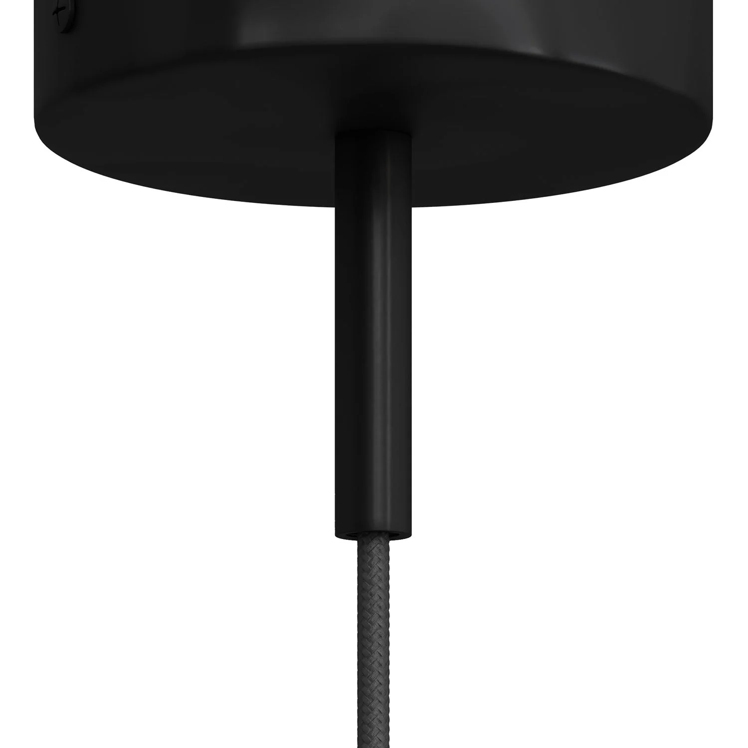 Zylindrische Zugentlastung aus Metall, 7 cm lang, komplett mit Gewinderohr, Mutter und Unterlegscheibe – Schwarz - Image 3