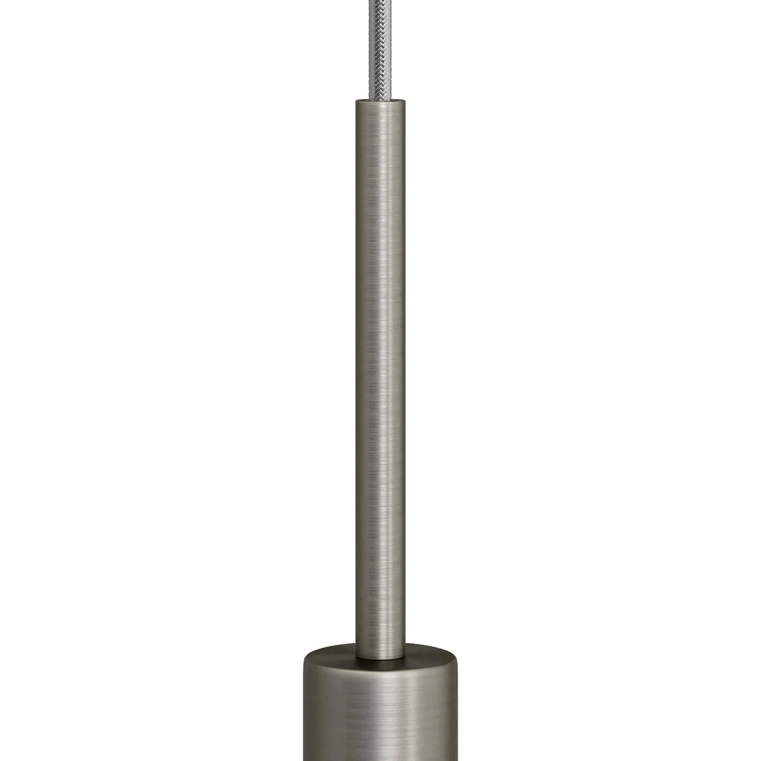 Zylindrische Kabeldurchführung aus Metall, 15 cm lang, komplett mit Zugstange, Mutter und Scheibe – Satiniert Titan - Image 2