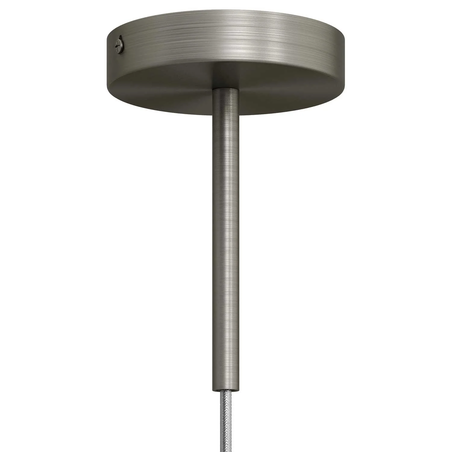 Zylindrische Kabeldurchführung aus Metall, 15 cm lang, komplett mit Zugstange, Mutter und Scheibe – Satiniert Titan - Image 3
