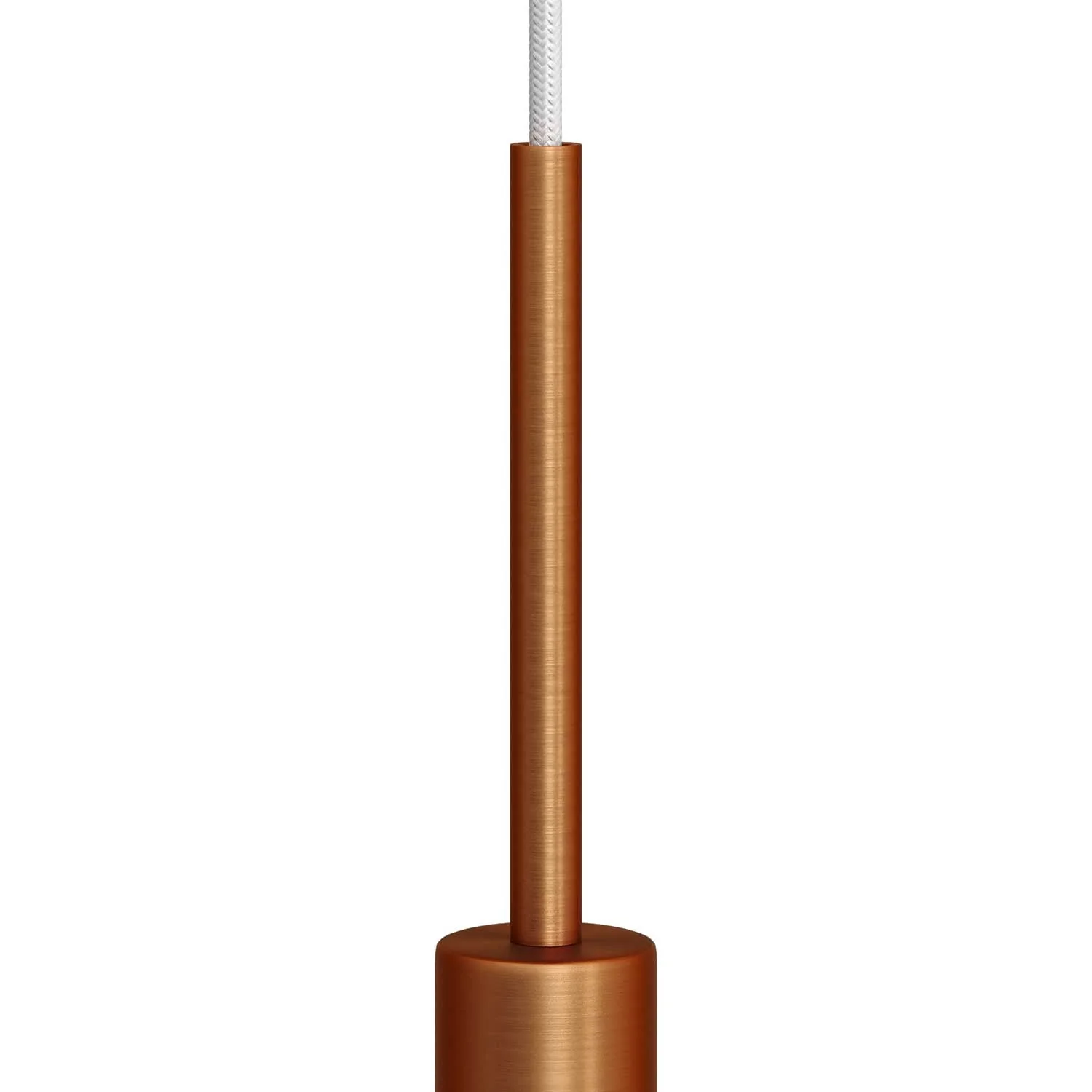 Zylindrische Zugentlastung aus Metall, Länge 15 cm, komplett mit Stange, Mutter und Unterlegscheibe – Gebürstetes Kupfer - Image 2