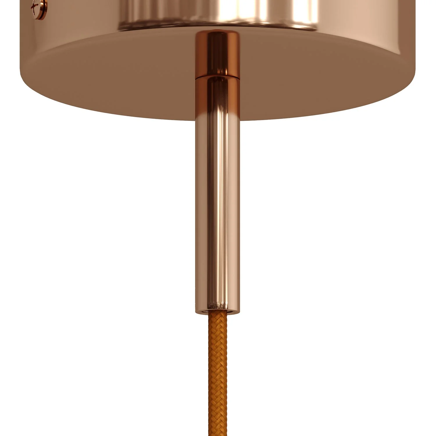 Zylindrische Kabelzugentlastung aus Metall, Länge 7 cm, komplett mit Stange, Mutter und Unterlegscheibe – Kupfer - Image 3