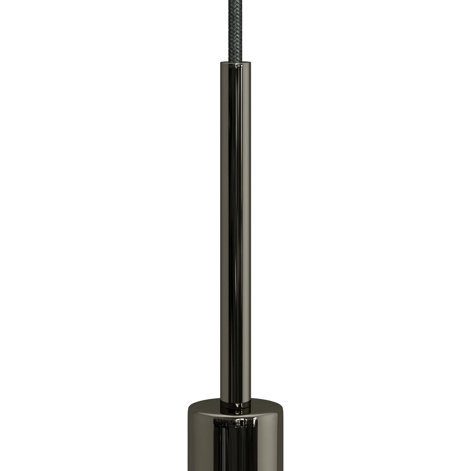 Zylindrische Zugentlastung aus Metall, 15 cm lang, komplett mit Stange, Mutter und Unterlegscheibe – Perlenschwarz - Image 2