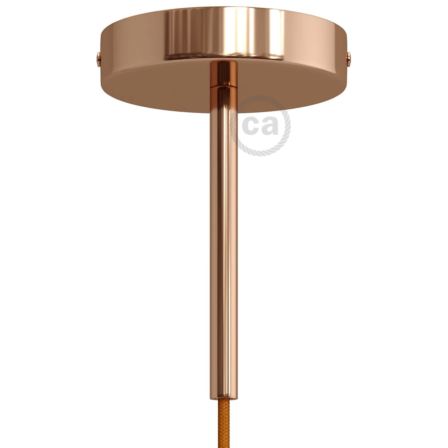 Zylindrisches Baldachin-Kit aus Metall mit 15 cm Zugentlastung – Kupfer