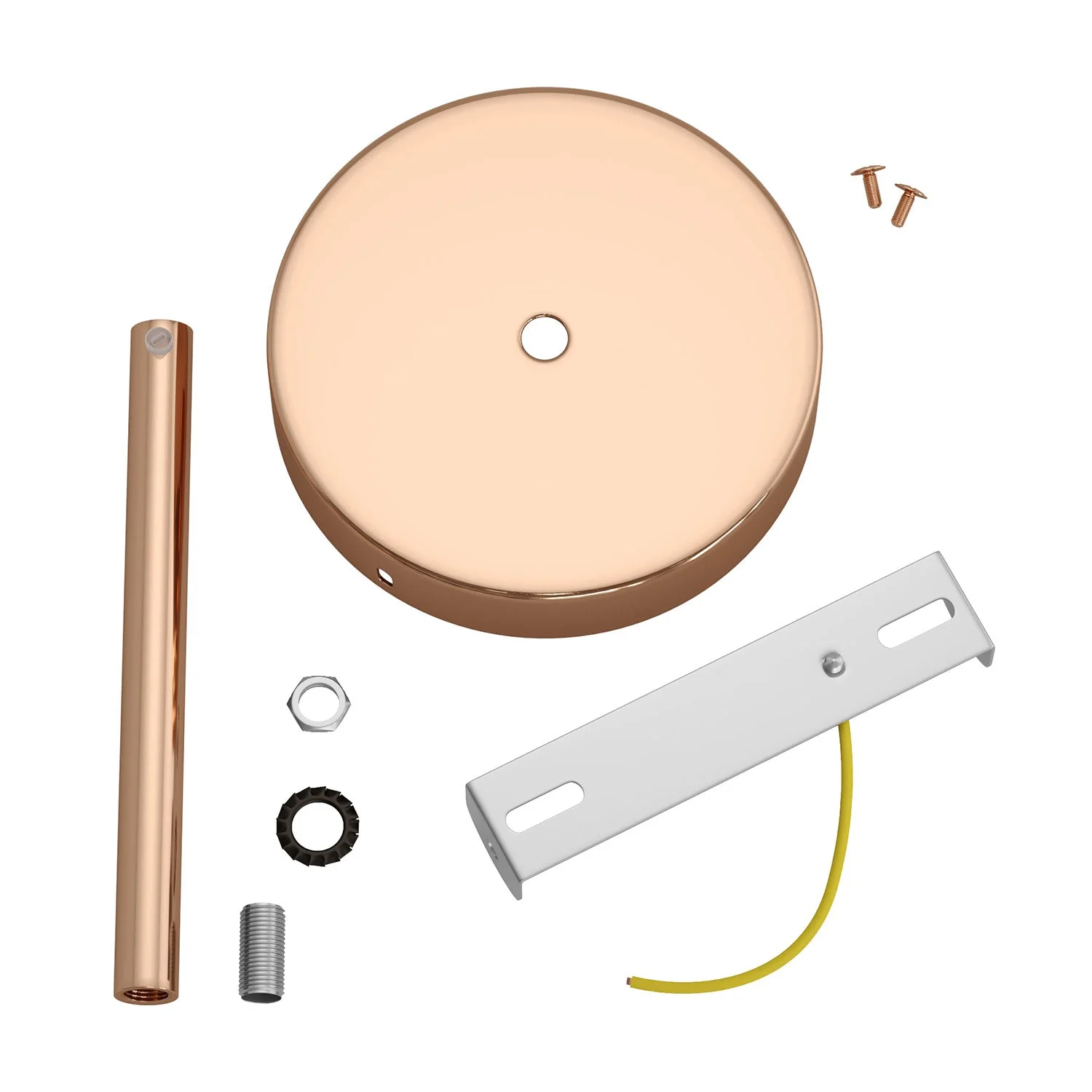 Zylindrisches Baldachin-Kit aus Metall mit 15 cm Zugentlastung – Kupfer - Image 3