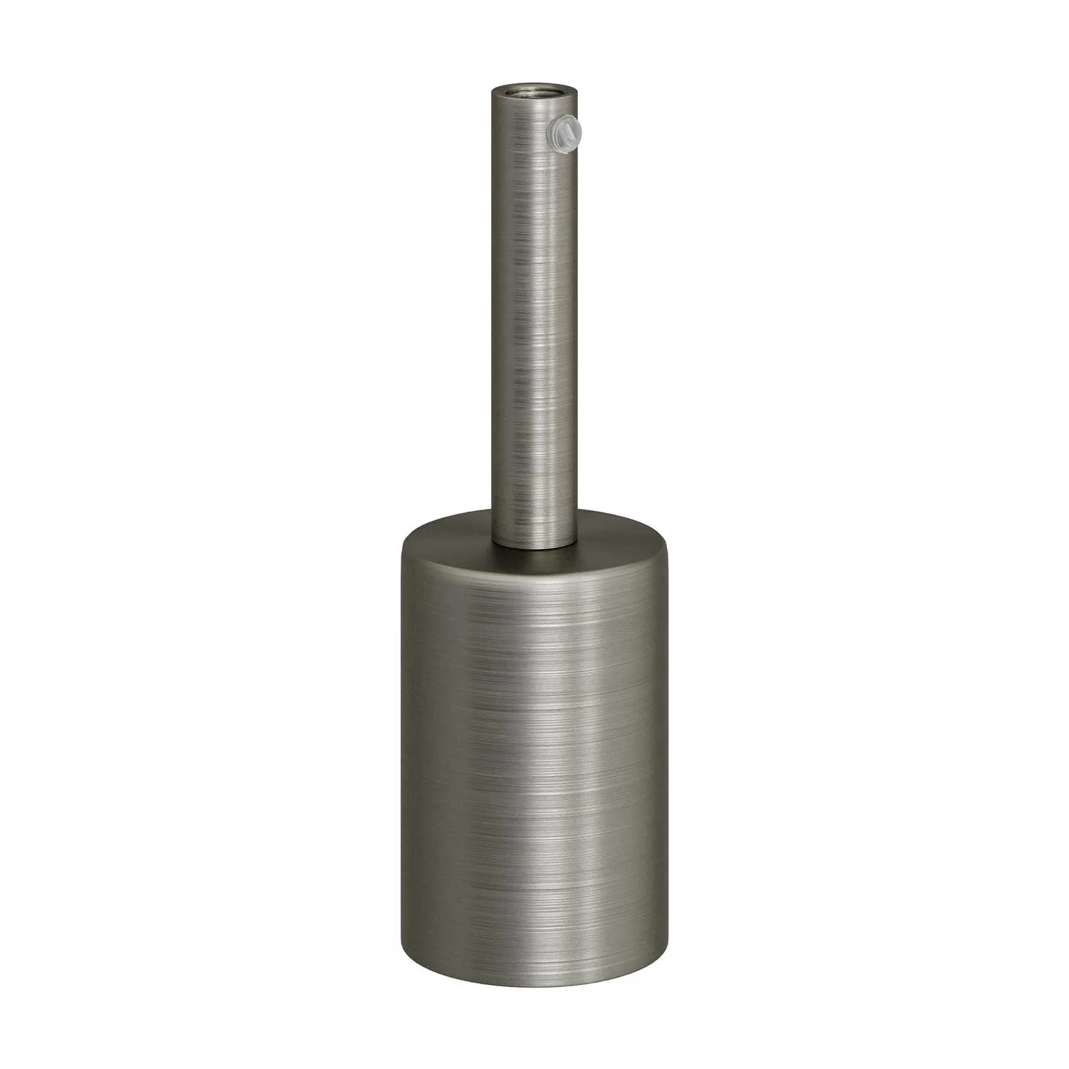 Zylindrisches Metall-UL-E26-Lampenfassungs-Set mit 7 cm Zugentlastung – Gebürstetes Titan - Image 3