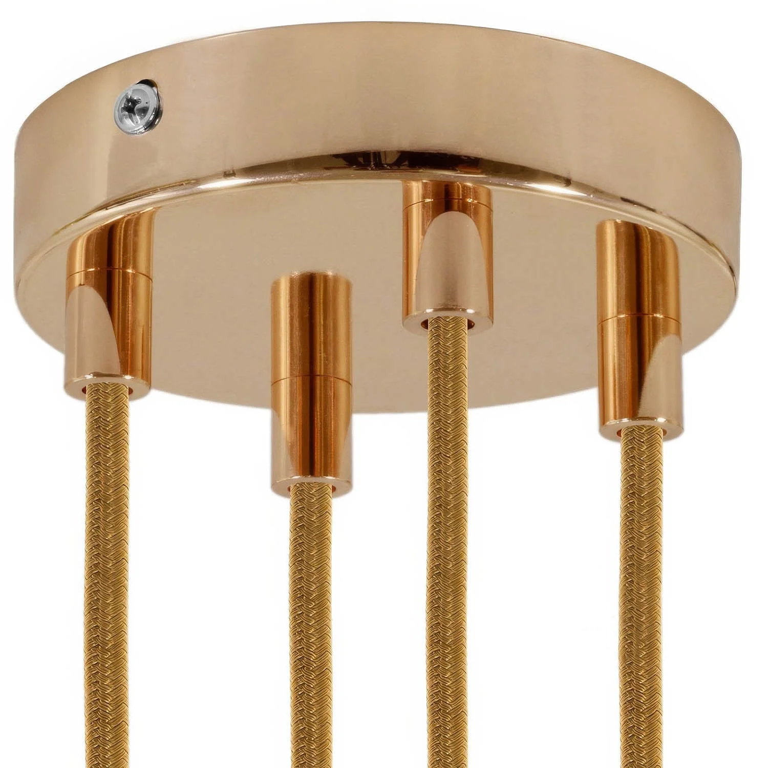 Zylindrisches Lampenbaldachin-Kit aus Metall mit 4 Löchern - Kupfer - Image 6