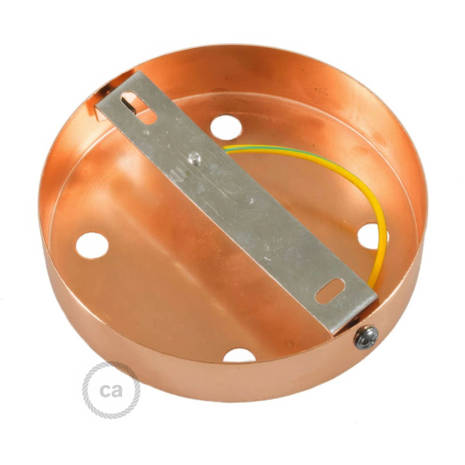 Zylindrisches Lampenbaldachin-Kit aus Metall mit 4 Löchern - Kupfer - Image 9